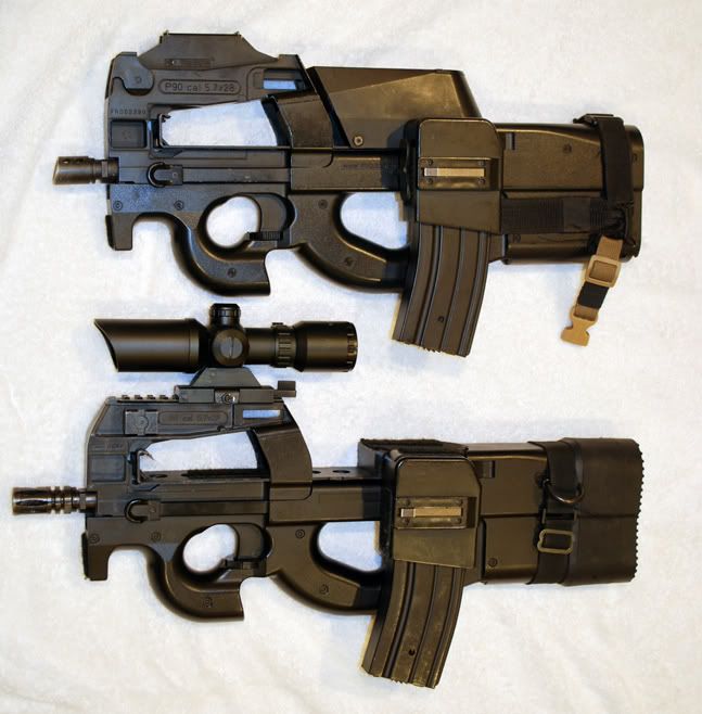 My Tokyo Marui P90. Modified a little bit. airsoft