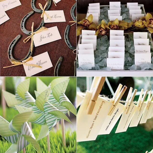 I love the idea of attaching guests names to a horseshoe for a rustic 