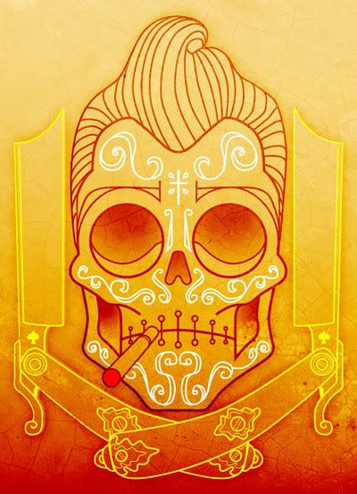 mexican skull tattoos. Greaser Mexican Skull Tattoo