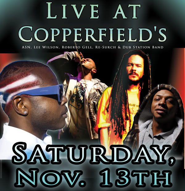 ASN, Lee Wilson, Roberto gell, Re-Surch and te Dub Station Band: Live at Copperfields!