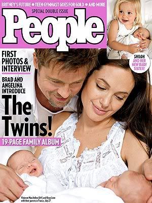 Knox Leon Vivienne Marcheline Jolie-Pitt Twins Pictures on People Magazine
