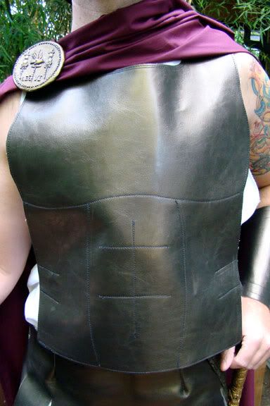 the chest plate is bronze