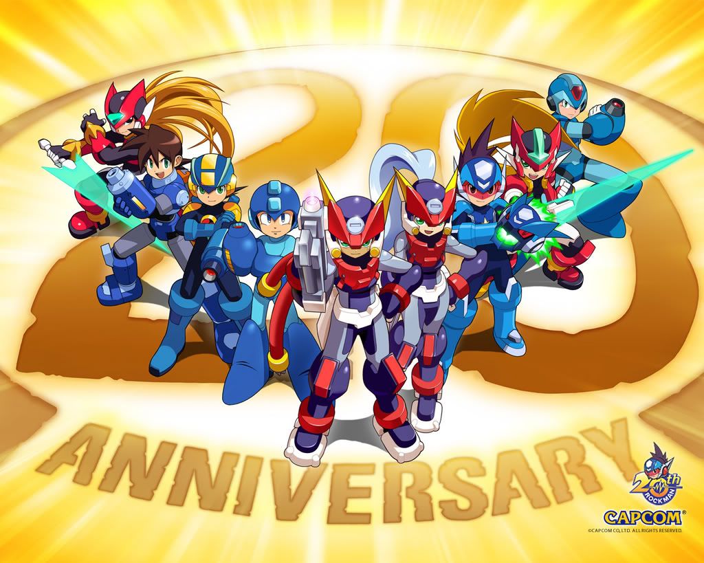 megaman anniversary wallpaper