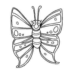 Butterfly Coloring Sheets on Happy Butterfly Coloring Pages L Gif Butterfly
