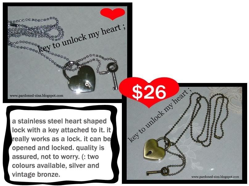 silver heart lock
