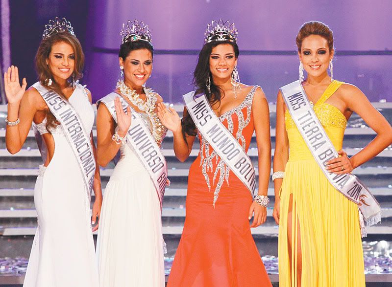 Winners of Miss Bolivia 2011 represent for Universe , World , International and Earth beauty pageant