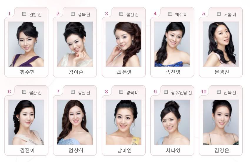 Miss Korea 2011 Contestants