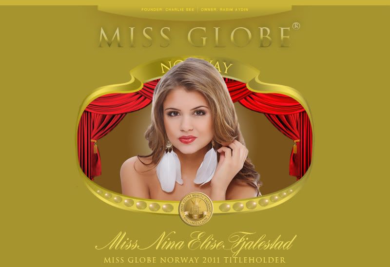 Miss Norway, Nina Elise Crowned Miss Globe International 2011