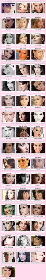 Miss España 2011 / Miss Spain 2011 Official Candidates