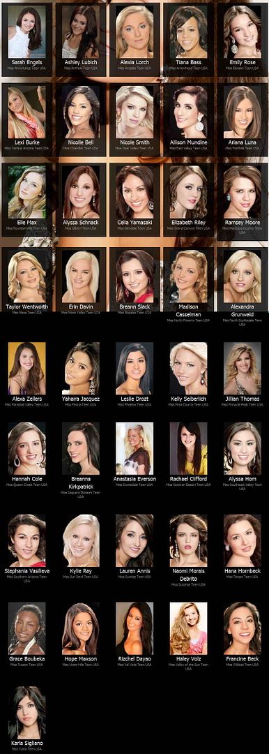 Miss Arizona Teen USA 2012 - Contestants