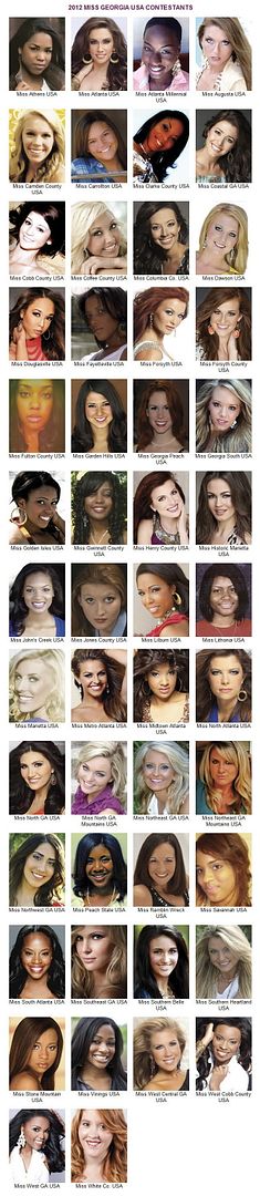 Miss Georgia USA 2012 - Contestants
