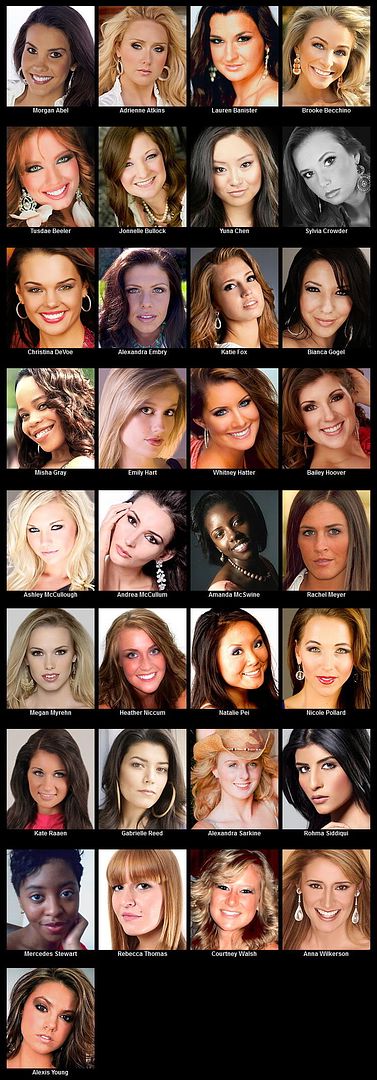 Miss Indiana USA 2012 - Contestants