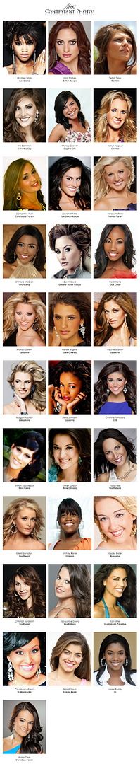 Miss Louisiana USA 2012 - Contestants