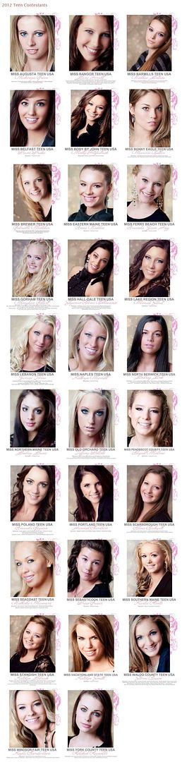  Miss Maine Teen USA 2012 - Contestants