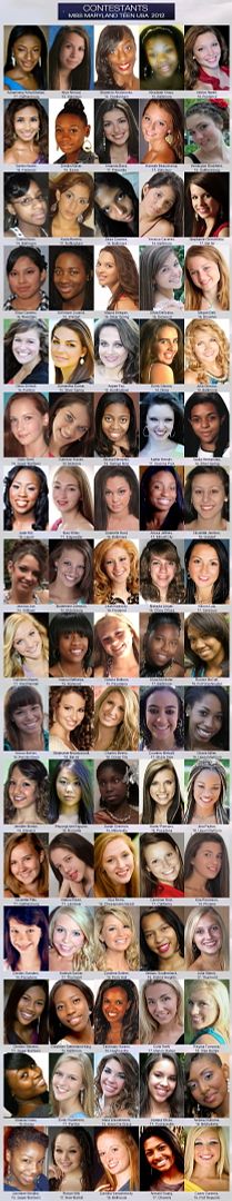 Miss Maryland Teen USA 2012 - Contestants