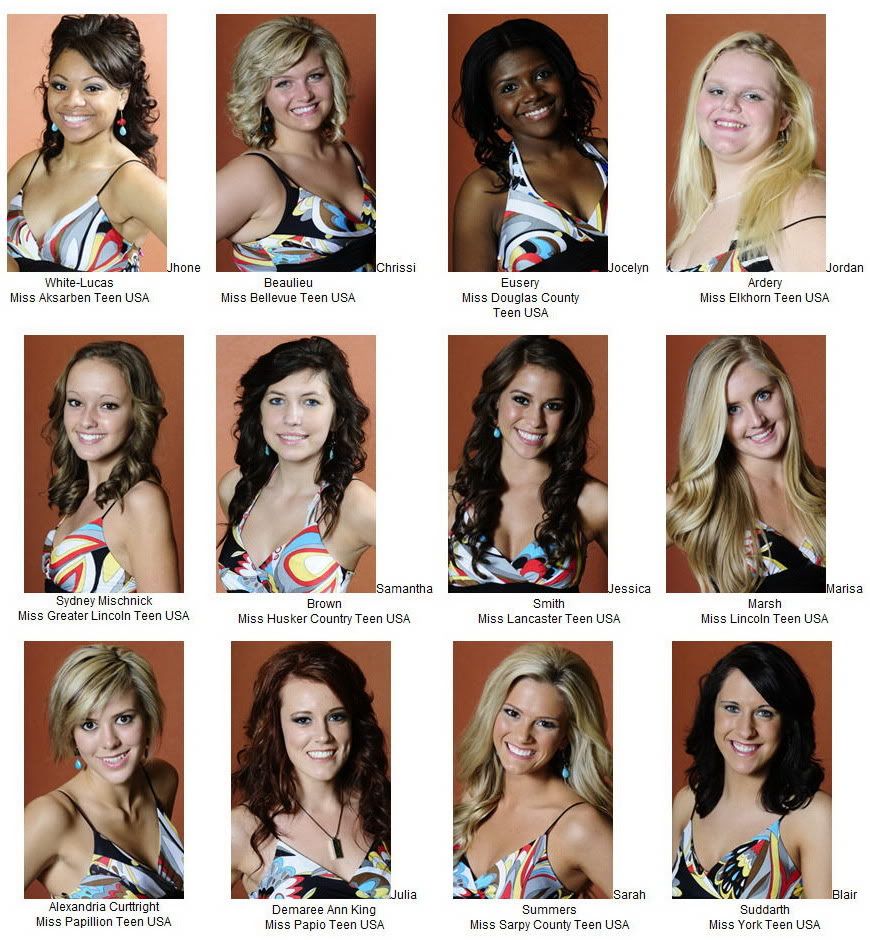Miss Nebraska Teen USA 2012 - Contestants