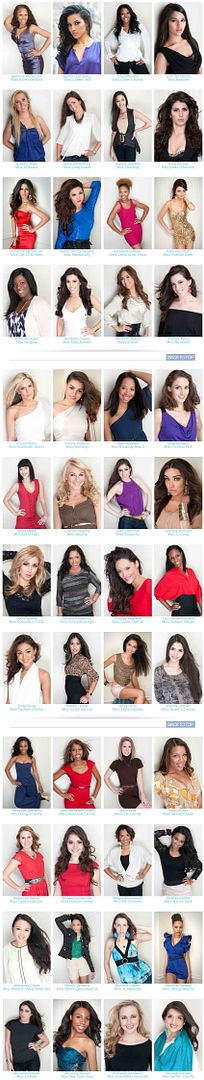 Miss New York USA 2012 - Contestants