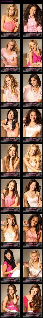 Miss Ohio Teen USA 2012 - Southern Ohio Contestants