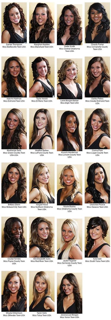  Miss Oklahoma Teen USA 2012 - Contestants headshot