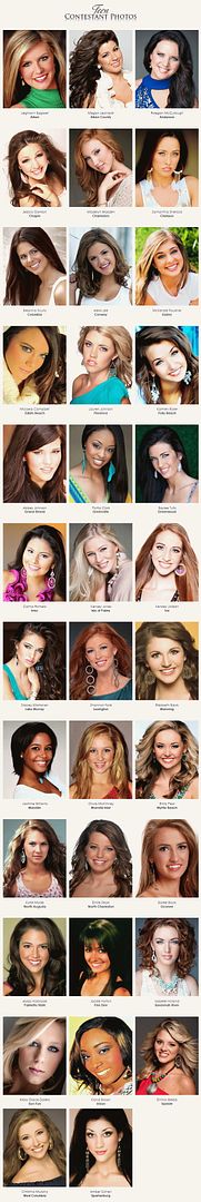 Miss South Carolina Teen USA 2012 - Contestants