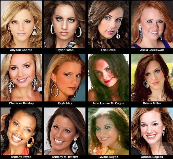 Miss West Virginia USA 2012 – Contestants