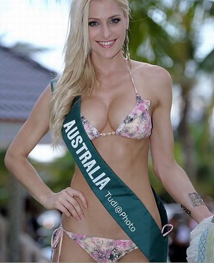 Miss Earth 2010 Contestants Bikini Photoshoot, Miss-Earth-2010-Australia-Bikini