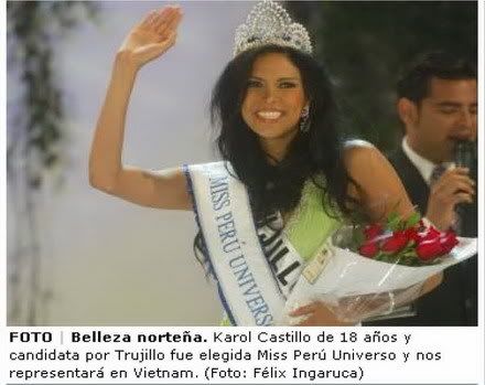 Miss Peru Universe 2008