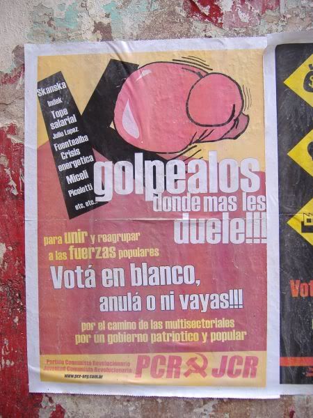 Poster incitando al ausentismo electoral