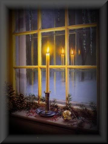 CAndle buring in window Pictures, Images and Photos