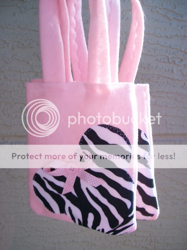 Minnie Mouse/ zebra ~ Sweet # set felt bags~ party supplies  