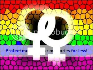 Lesbian symbols in rainbow tile Pictures, Images and Photos