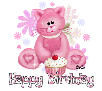 pinkkittie.gif Happy birthday kitty image by catsmeow528